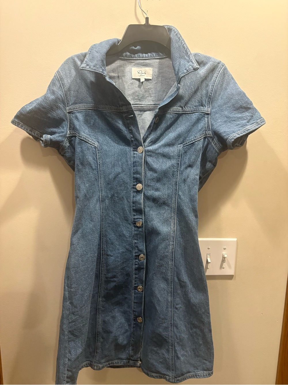 Rails Pasadena Button Front Denim Minidress - Picture 2 of 12